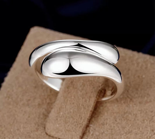 Silver Water Drop Ring