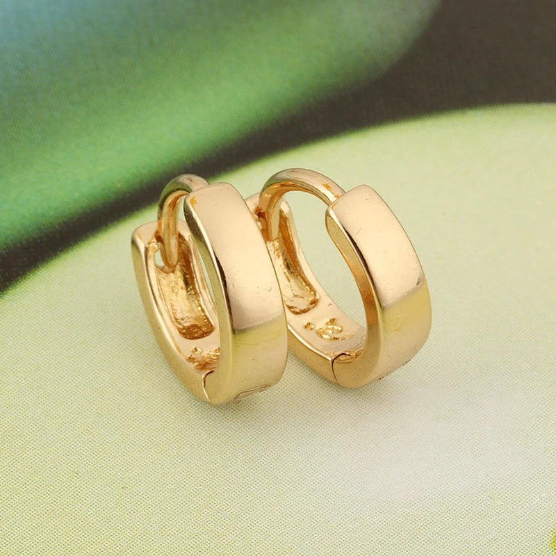 Smooth Hoop Gold-Plated Earrings