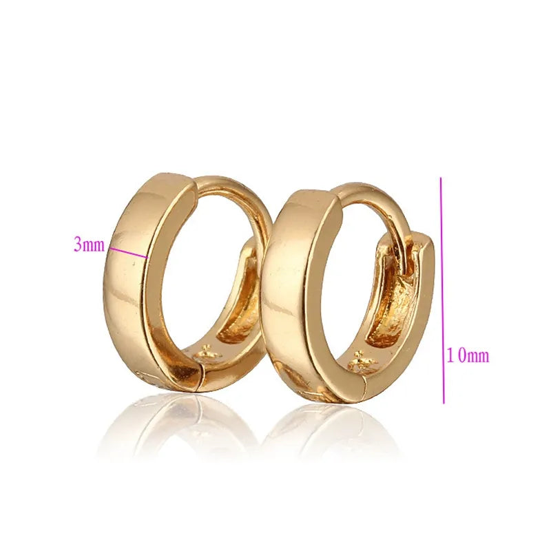 Smooth Hoop Gold-Plated Earrings