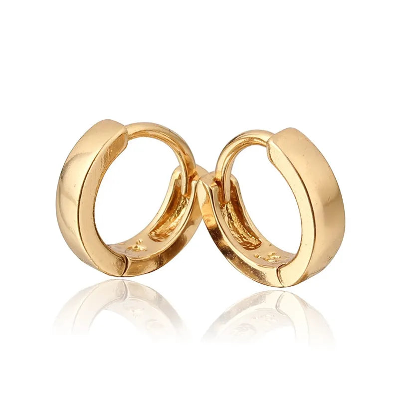 Smooth Hoop Gold-Plated Earrings